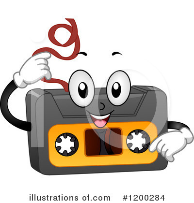 Royalty-Free (RF) Cassette Clipart Illustration by BNP Design Studio - Stock Sample #1200284