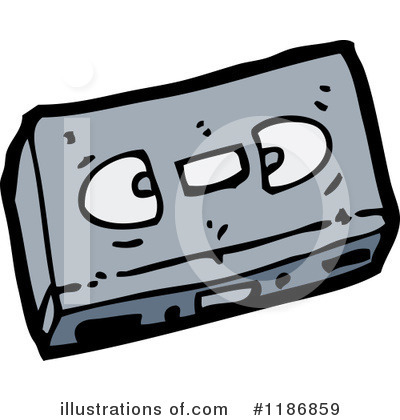 Royalty-Free (RF) Cassette Tape Clipart Illustration by lineartestpilot - Stock Sample #1186859