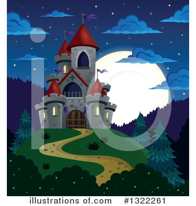 Royalty-Free (RF) Castle Clipart Illustration by visekart - Stock Sample #1322261