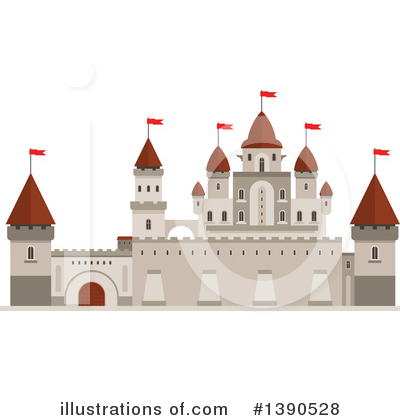 Royalty-Free (RF) Castle Clipart Illustration by Vector Tradition SM - Stock Sample #1390528