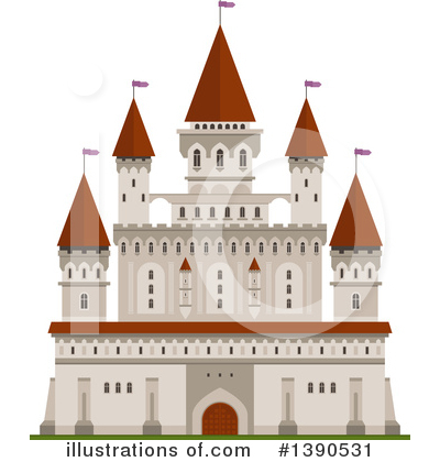 Royalty-Free (RF) Castle Clipart Illustration by Vector Tradition SM - Stock Sample #1390531