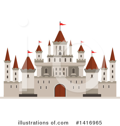 Royalty-Free (RF) Castle Clipart Illustration by Vector Tradition SM - Stock Sample #1416965