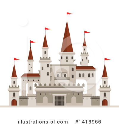 Royalty-Free (RF) Castle Clipart Illustration by Vector Tradition SM - Stock Sample #1416966