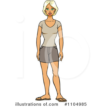 Casual Woman Clipart #1104985 by Cartoon Solutions