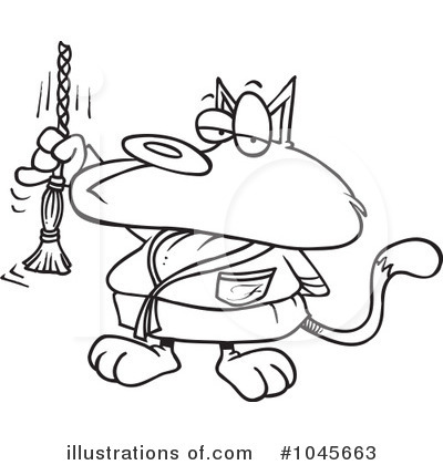 Royalty-Free (RF) Cat Clipart Illustration by toonaday - Stock Sample #1045663