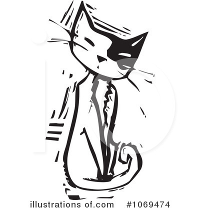Royalty-Free (RF) Cat Clipart Illustration by xunantunich - Stock Sample #1069474