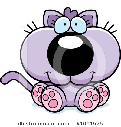 Purple Cat Clipart #1091525 by Cory Thoman