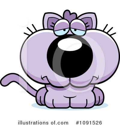 Purple Cat Clipart #1091526 by Cory Thoman
