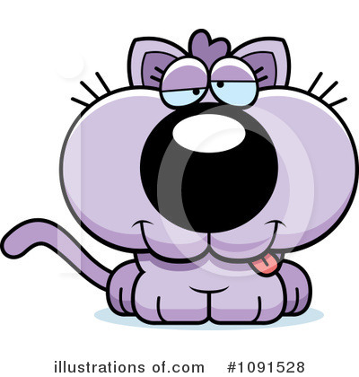 Purple Cat Clipart #1091528 by Cory Thoman