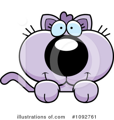 Purple Cat Clipart #1092761 by Cory Thoman