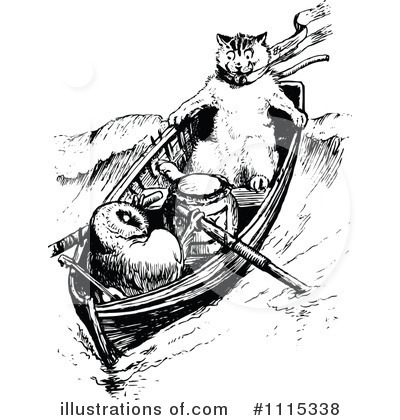 Royalty-Free (RF) Cat Clipart Illustration by Prawny Vintage - Stock Sample #1115338