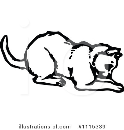 Royalty-Free (RF) Cat Clipart Illustration by Prawny Vintage - Stock Sample #1115339