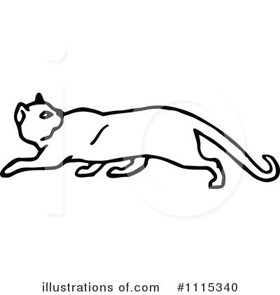 Royalty-Free (RF) Cat Clipart Illustration by Prawny Vintage - Stock Sample #1115340