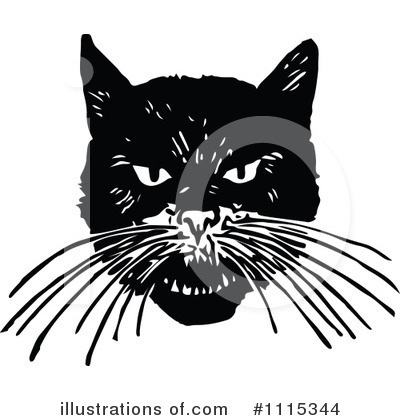Royalty-Free (RF) Cat Clipart Illustration by Prawny Vintage - Stock Sample #1115344