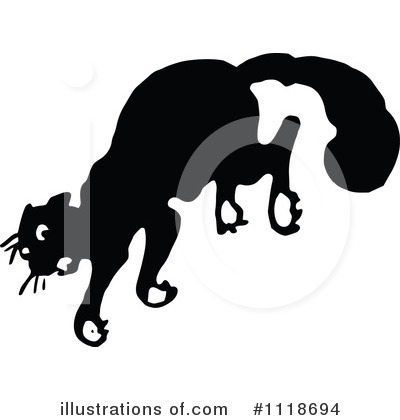 Royalty-Free (RF) Cat Clipart Illustration by Prawny Vintage - Stock Sample #1118694