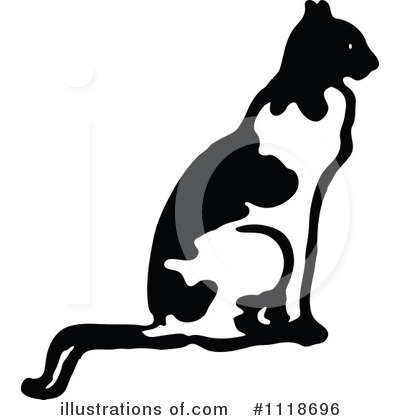 Royalty-Free (RF) Cat Clipart Illustration by Prawny Vintage - Stock Sample #1118696