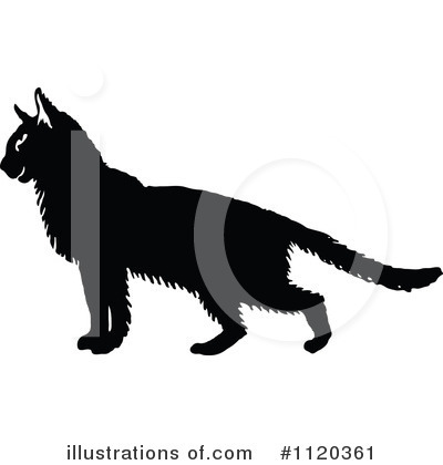 Royalty-Free (RF) Cat Clipart Illustration by Prawny Vintage - Stock Sample #1120361