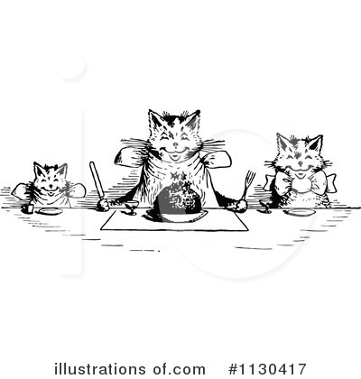Royalty-Free (RF) Cat Clipart Illustration by Prawny Vintage - Stock Sample #1130417