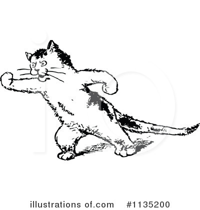 Royalty-Free (RF) Cat Clipart Illustration by Prawny Vintage - Stock Sample #1135200