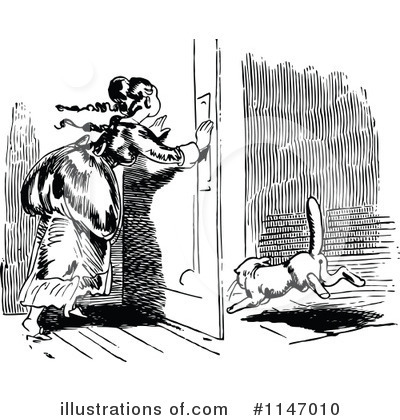 Royalty-Free (RF) Cat Clipart Illustration by Prawny Vintage - Stock Sample #1147010
