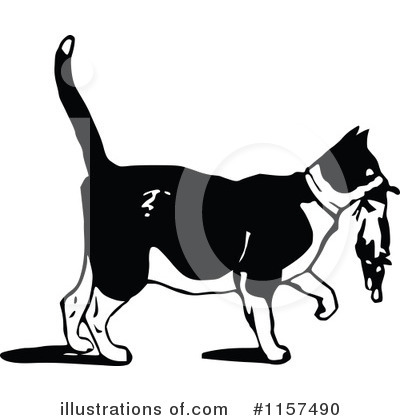 Royalty-Free (RF) Cat Clipart Illustration by Prawny Vintage - Stock Sample #1157490