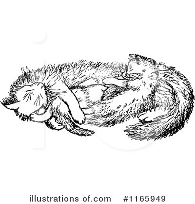Royalty-Free (RF) Cat Clipart Illustration by Prawny Vintage - Stock Sample #1165949