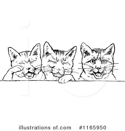 Royalty-Free (RF) Cat Clipart Illustration by Prawny Vintage - Stock Sample #1165950