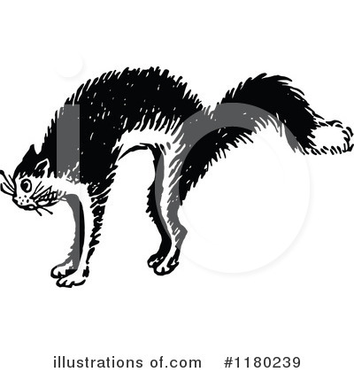 Royalty-Free (RF) Cat Clipart Illustration by Prawny Vintage - Stock Sample #1180239