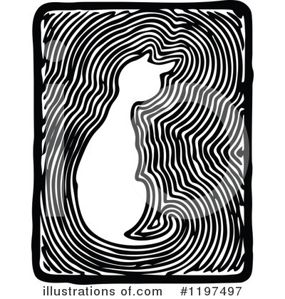 Royalty-Free (RF) Cat Clipart Illustration by Prawny Vintage - Stock Sample #1197497