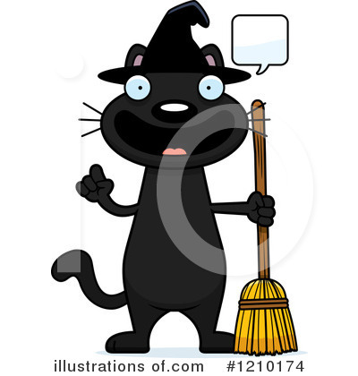 Witch Cat Clipart #1210174 by Cory Thoman
