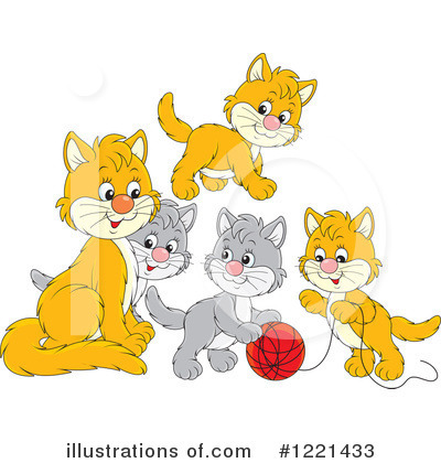 Royalty-Free (RF) Cat Clipart Illustration by Alex Bannykh - Stock Sample #1221433