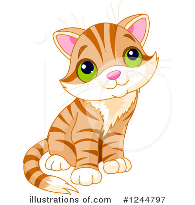 Royalty-Free (RF) Cat Clipart Illustration by Pushkin - Stock Sample #1244797