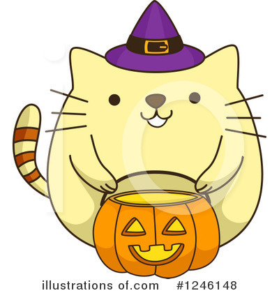 Witch Cat Clipart #1246148 by BNP Design Studio