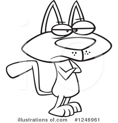 Royalty-Free (RF) Cat Clipart Illustration by toonaday - Stock Sample #1246961