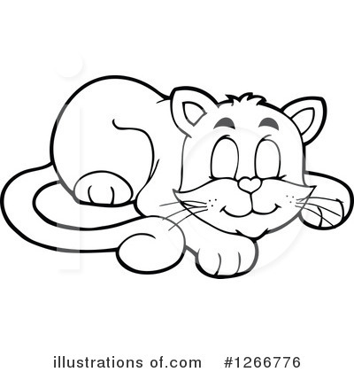 Royalty-Free (RF) Cat Clipart Illustration by visekart - Stock Sample #1266776