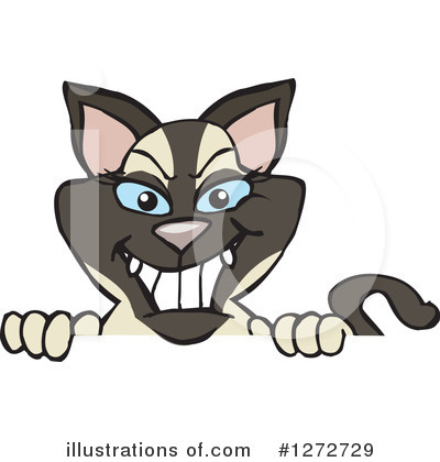 Siamese Cat Clipart #1272729 by Dennis Holmes Designs