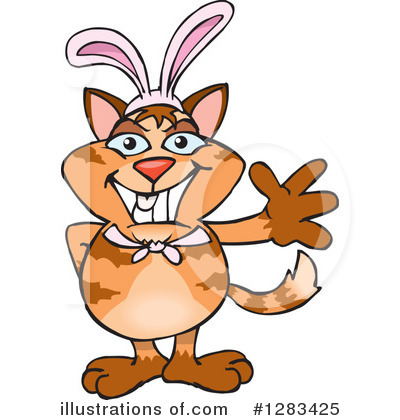 Royalty-Free (RF) Cat Clipart Illustration by Dennis Holmes Designs - Stock Sample #1283425