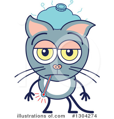 Royalty-Free (RF) Cat Clipart Illustration by Zooco - Stock Sample #1304274