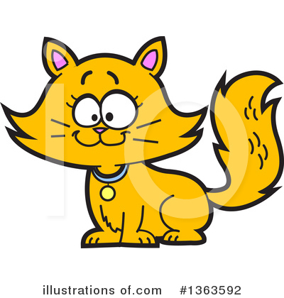 Royalty-Free (RF) Cat Clipart Illustration by Clip Art Mascots - Stock Sample #1363592
