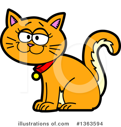 Cat Clipart #1363594 by Clip Art Mascots