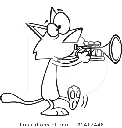 Royalty-Free (RF) Cat Clipart Illustration by toonaday - Stock Sample #1412448