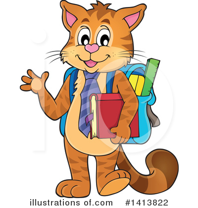 Royalty-Free (RF) Cat Clipart Illustration by visekart - Stock Sample #1413822