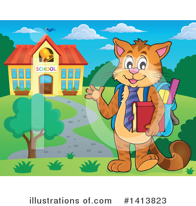 Royalty-Free (RF) Cat Clipart Illustration by visekart - Stock Sample #1413823