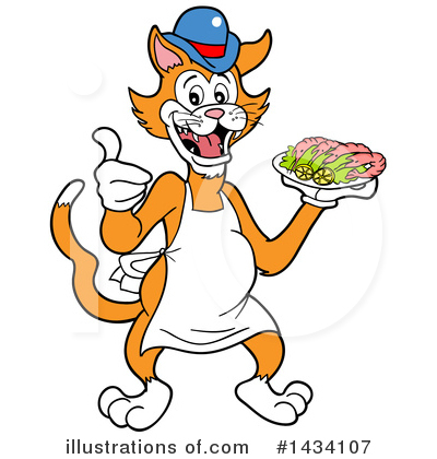 Royalty-Free (RF) Cat Clipart Illustration by LaffToon - Stock Sample #1434107