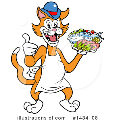 Royalty-Free (RF) Cat Clipart Illustration by LaffToon - Stock Sample #1434108