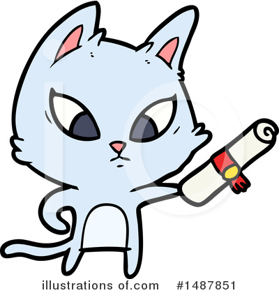 Royalty-Free (RF) Cat Clipart Illustration by lineartestpilot - Stock Sample #1487851