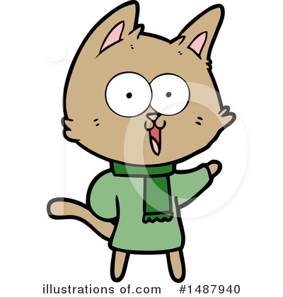 Royalty-Free (RF) Cat Clipart Illustration by lineartestpilot - Stock Sample #1487940