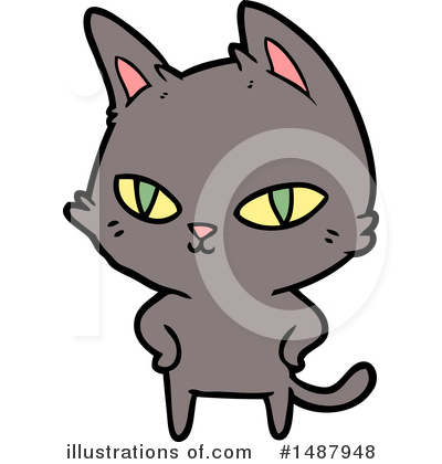 Royalty-Free (RF) Cat Clipart Illustration by lineartestpilot - Stock Sample #1487948