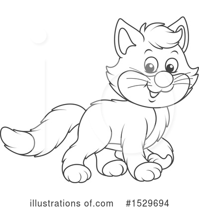 Royalty-Free (RF) Cat Clipart Illustration by Alex Bannykh - Stock Sample #1529694