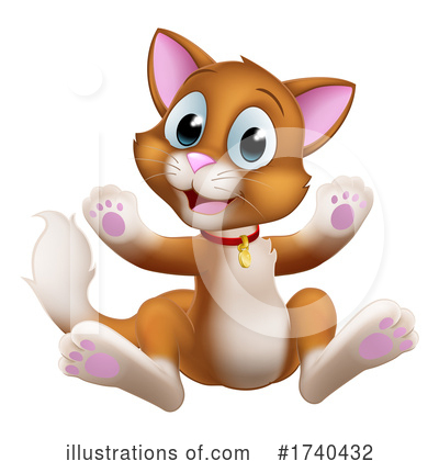 Royalty-Free (RF) Cat Clipart Illustration by AtStockIllustration - Stock Sample #1740432